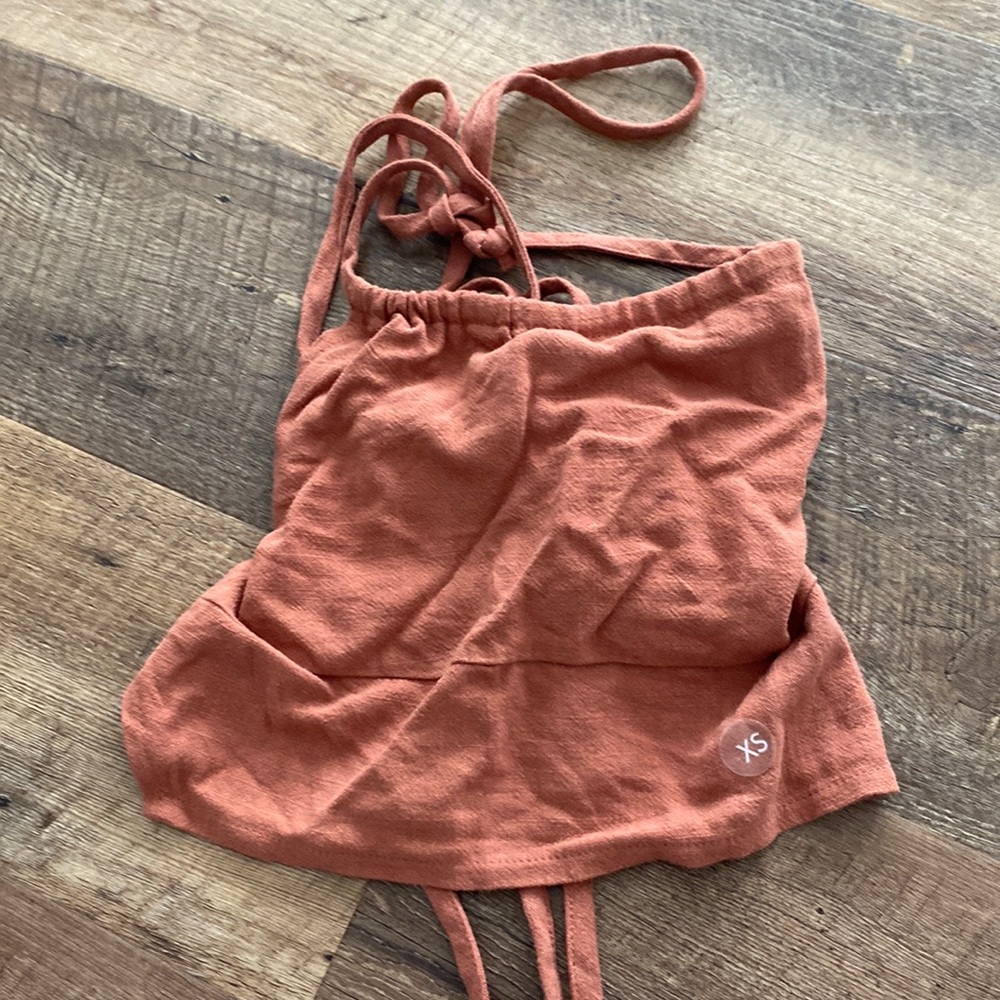 Brown tie top from pacsun with tags